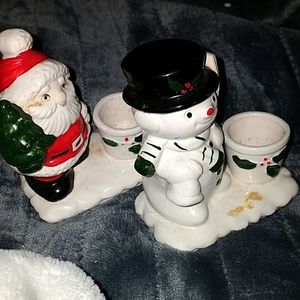 VTG Christmas Candle Holders